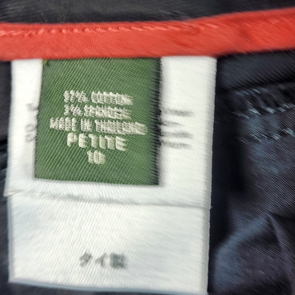 Eddie Bauer Black Stretch Twill Straight Leg Pants Womens Petite 10 Casual Work - Picture 3 of 8